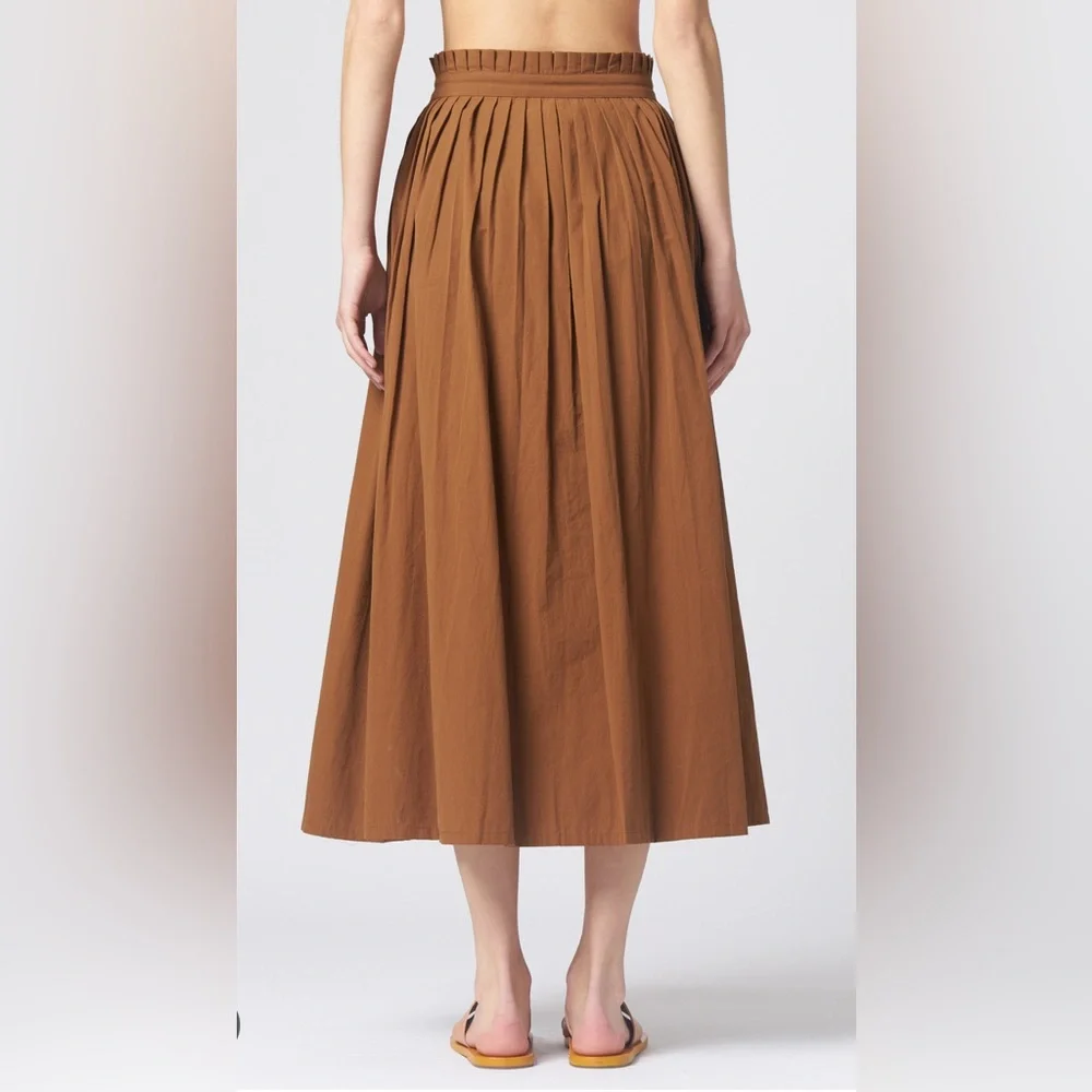 THE GREAT. THE TREELINE SKIRT SUNTAN, SIZE US M / 2 - Picture 5 of 16